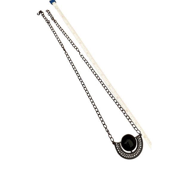 Black Art Deco Style Necklace - Picture 5 of 5